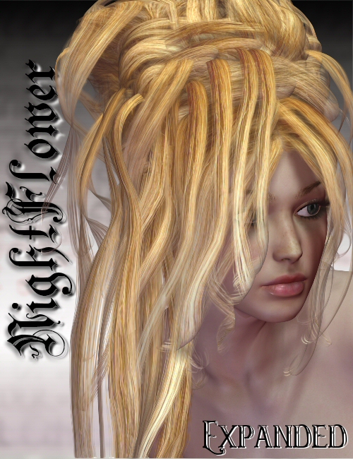 NightFlower Hair Expanded by: goldtasselSWAM, 3D Models by Daz 3D