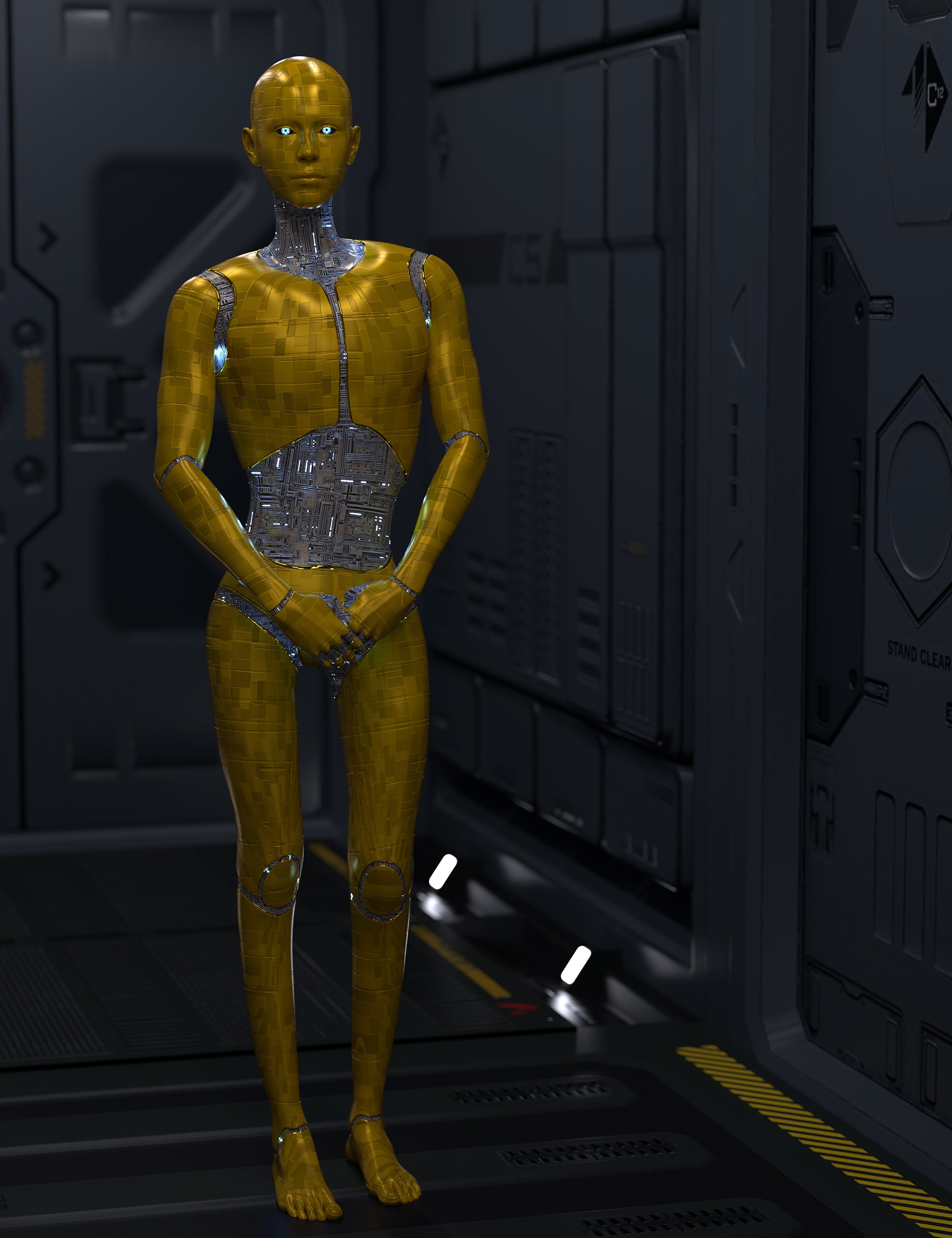 Oso Robot Servant Futurism by: Oso3D, 3D Models by Daz 3D