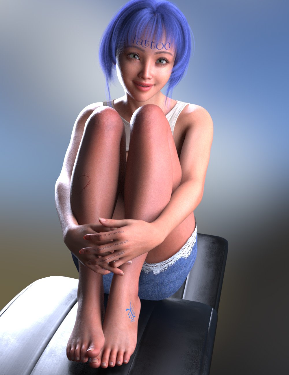 Word Tattoo Pro for Genesis 9 by: RiverSoft Art, 3D Models by Daz 3D