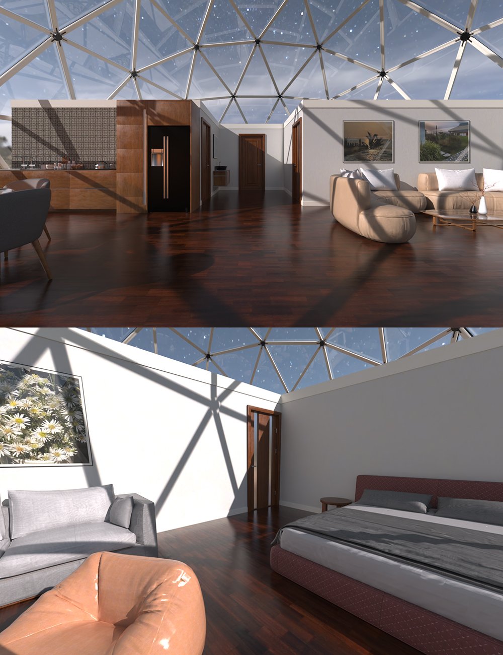 Geo Dome Haven by: clacydarch, 3D Models by Daz 3D