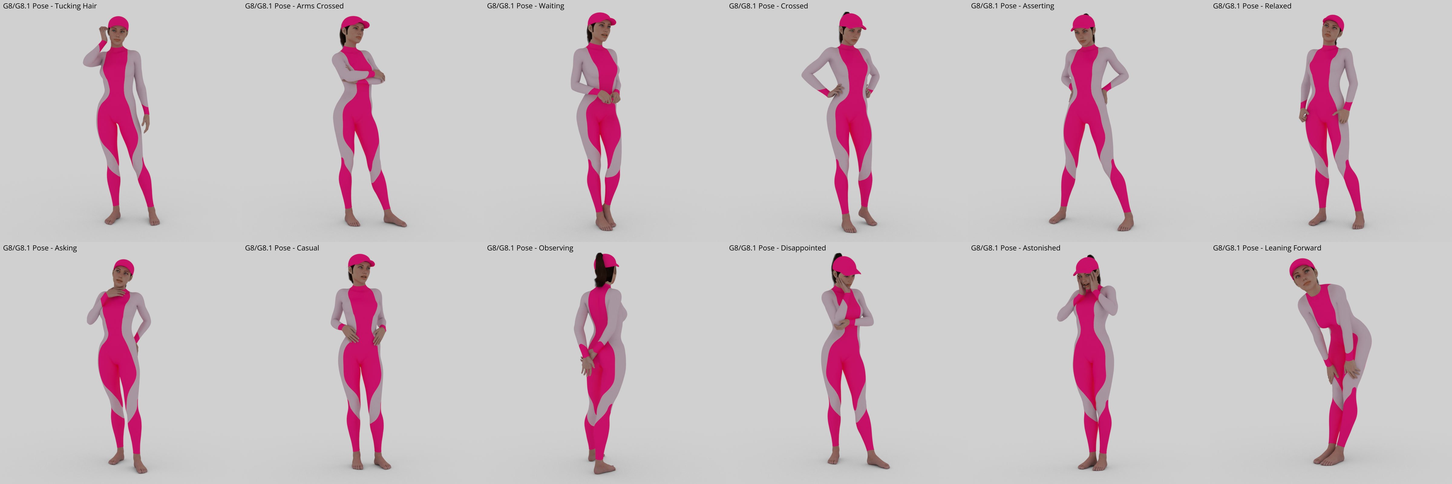 ATG Natural Standing Poses for Genesis 9, 8 and 8.1 Female
