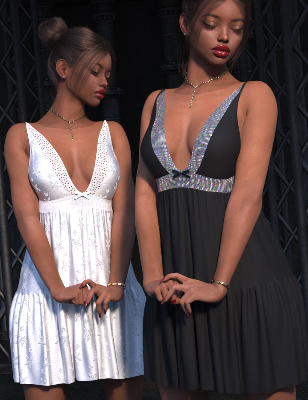 Fashion DNA dForce Lola Babydoll for Genesis 9 Add-On by: ArtOfDreams, 3D Models by Daz 3D