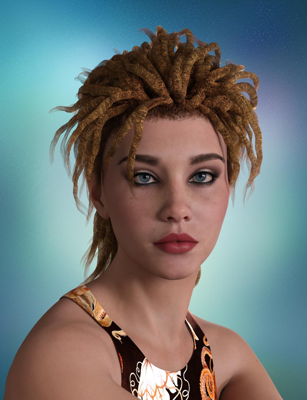 Nico Hair For Genesis 9 and 8