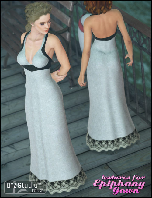 Textures for Epiphany Gown by: Sarsa, 3D Models by Daz 3D
