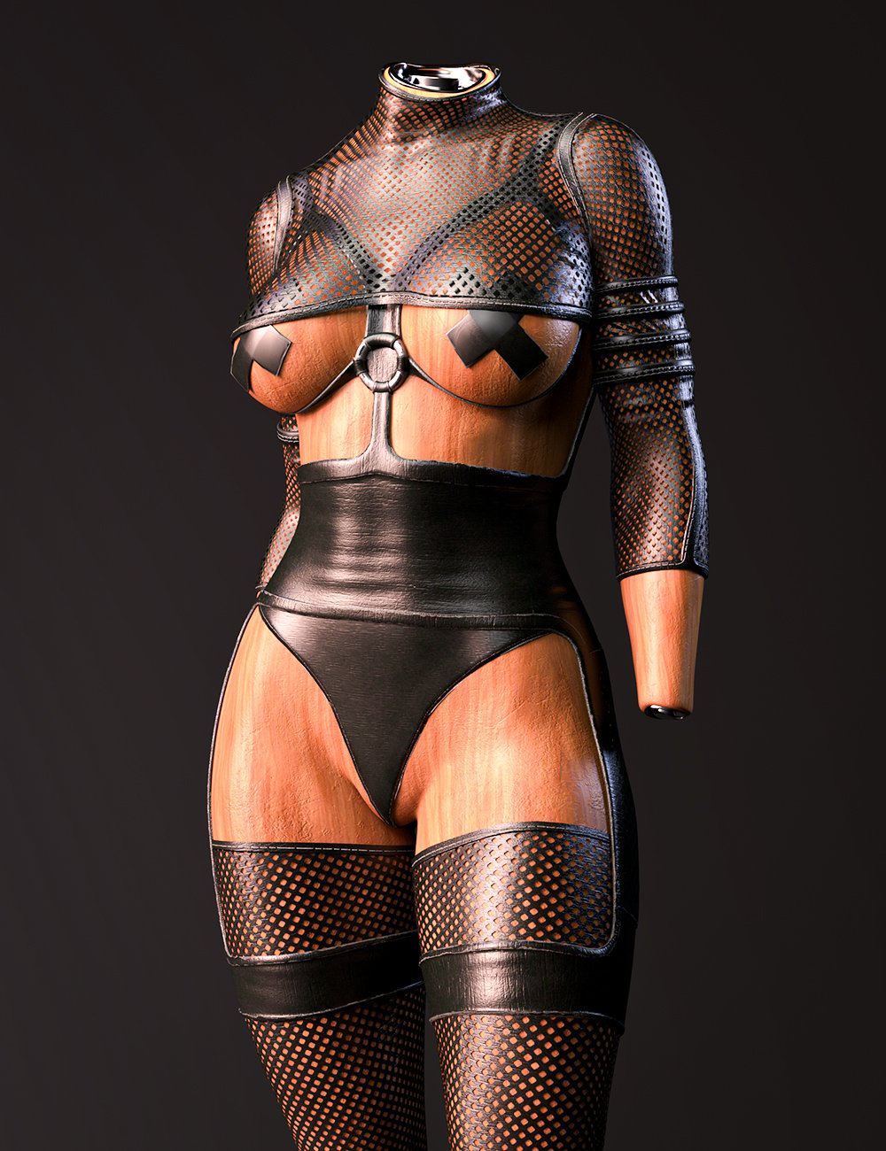 M3D dForce Obsidian Mistress Outfit for Genesis 9 by: Matari3D, 3D Models by Daz 3D