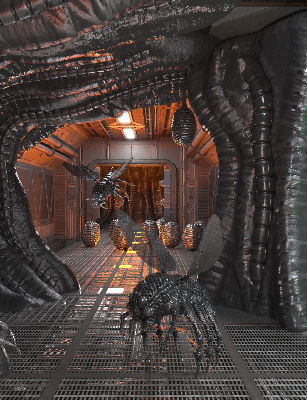 Sci-Fi Insect Hive by: midnight_stories, 3D Models by Daz 3D