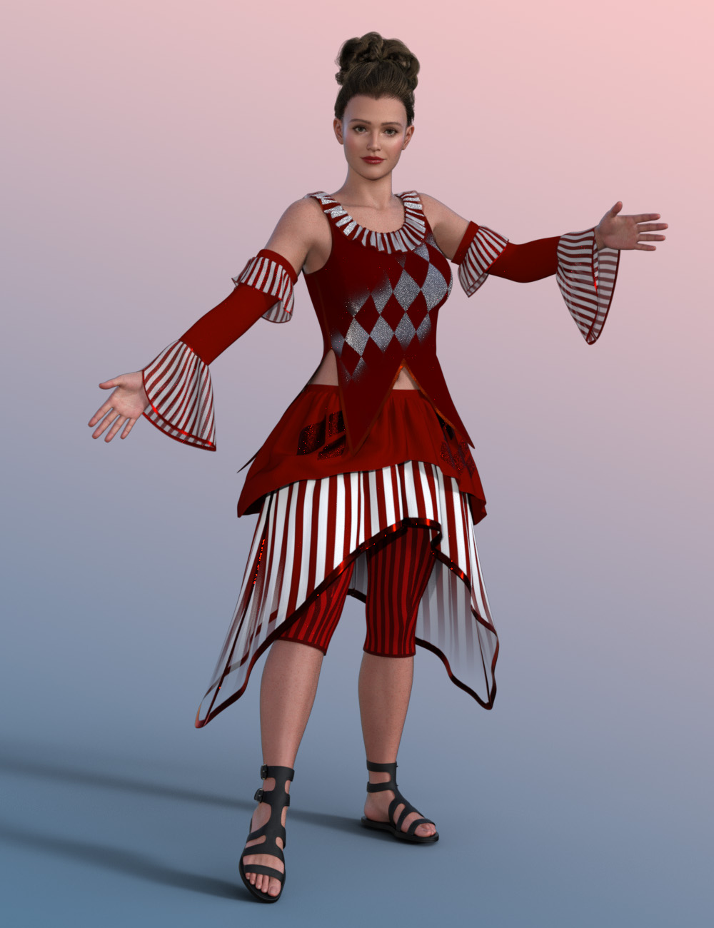 SIC dForce Harly Outfit for Gensis 9 by: Sisters In Chaos, 3D Models by Daz 3D
