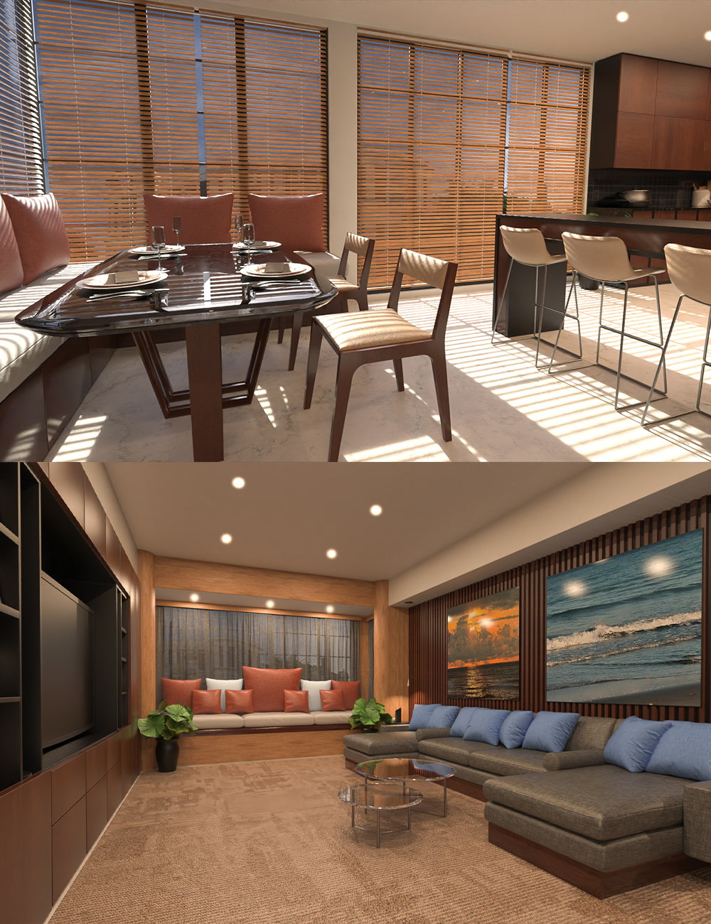 Contemporary City Lounge by: clacydarch, 3D Models by Daz 3D