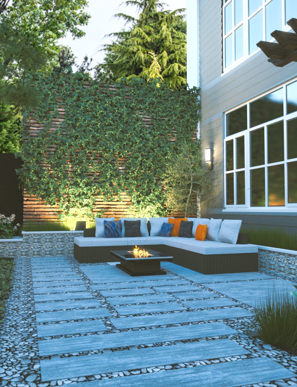 Cozy Backyard by: Digitallab3D, 3D Models by Daz 3D