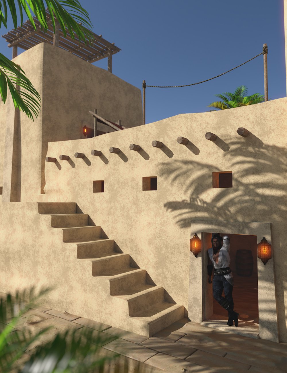 Babylonian Houses 2 by: Enterables, 3D Models by Daz 3D