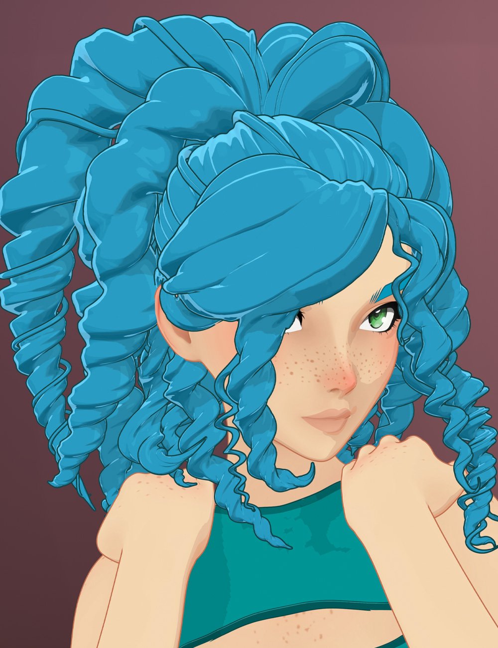 AO Toon Dalva Hair for Genesis 9