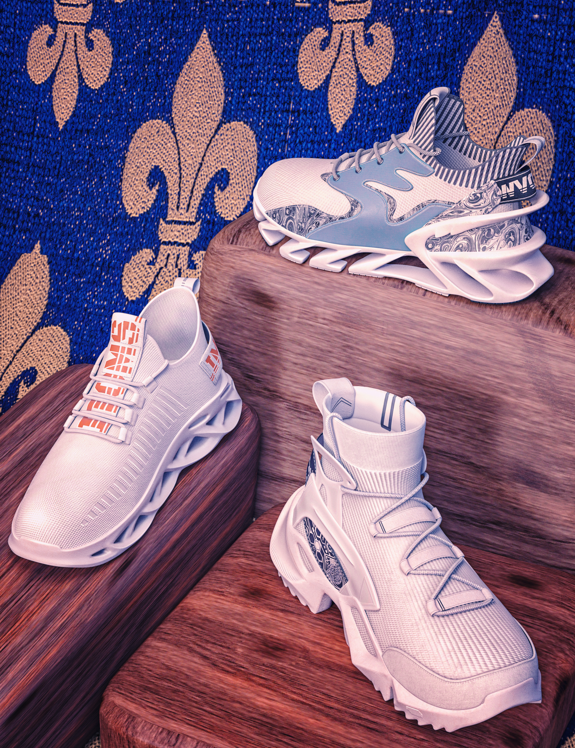 FE Futuristic Sneakers 3-in-1 Collection Vol 1 for Genesis 9 by: FeSoul, 3D Models by Daz 3D