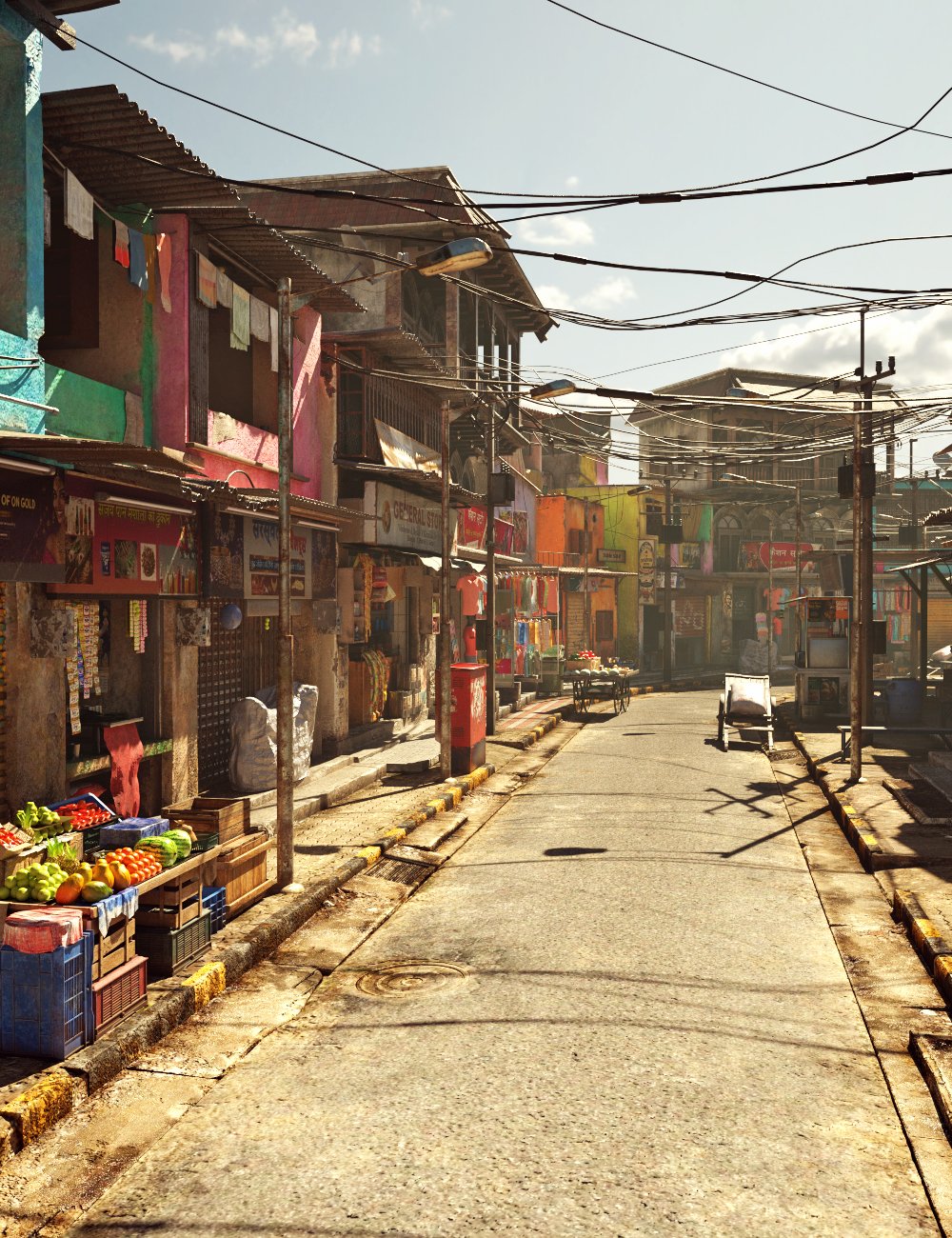 XI Street Of Mumbai by: Xivon, 3D Models by Daz 3D