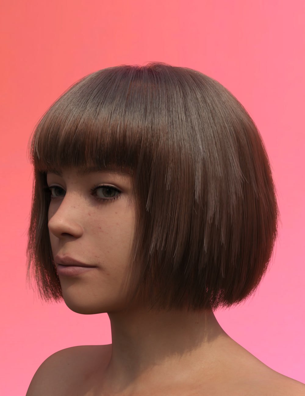 ATG Short Smooth Bob Hair for Genesis 9 by: atrilliongames, 3D Models by Daz 3D