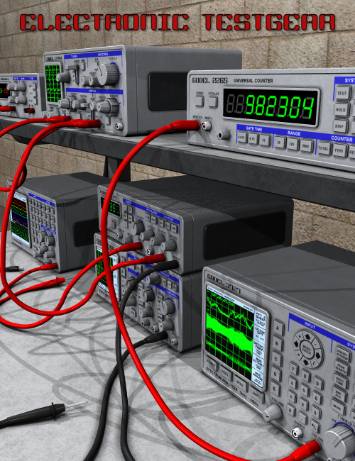 Electronic Testgear by: Nightshift3D, 3D Models by Daz 3D