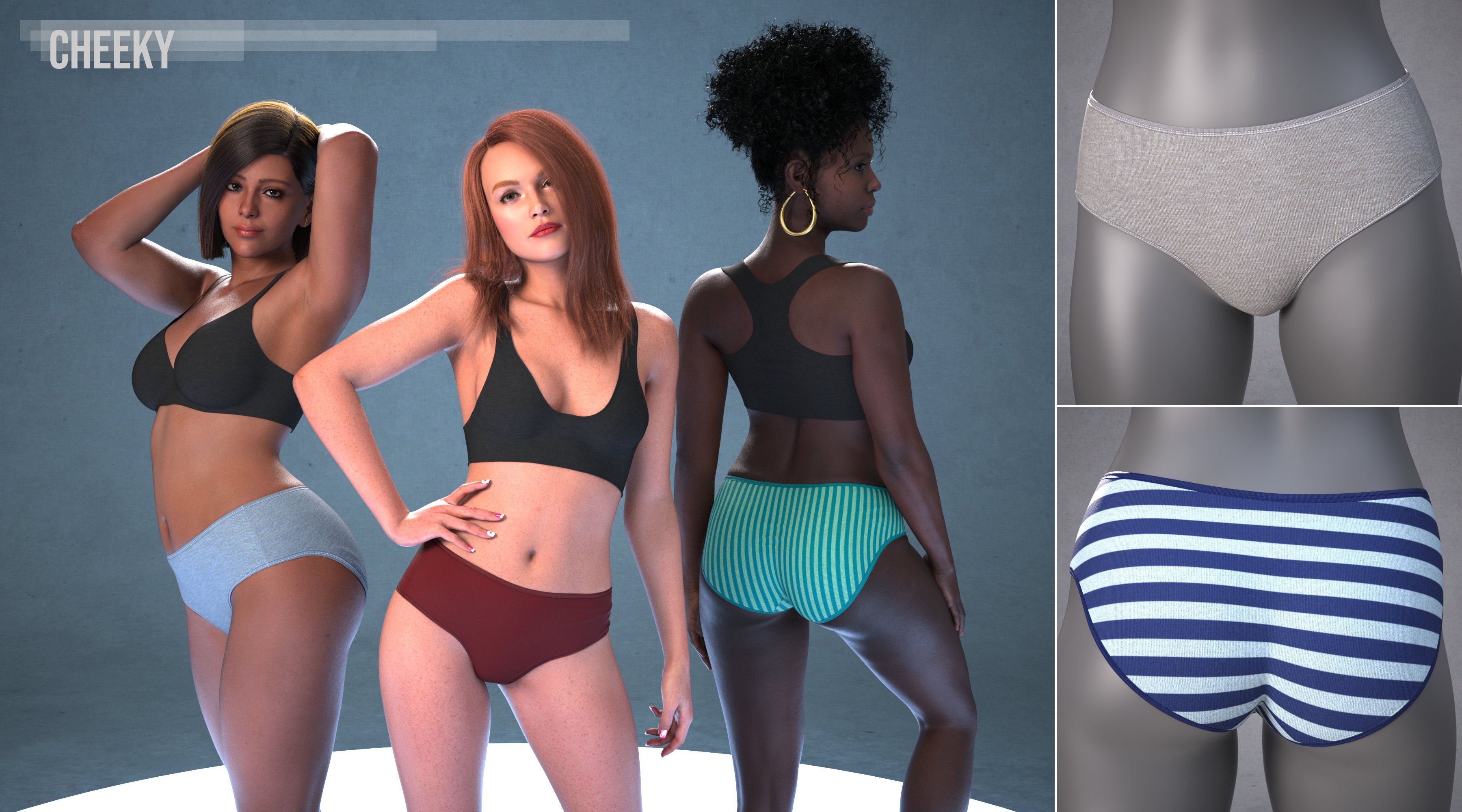 NG Cotton Panties Base Collection Volume 2 for Genesis 9