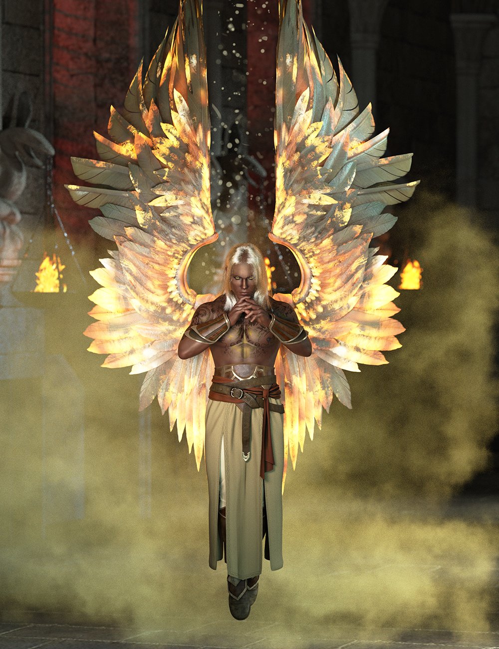 Heaven Sent Hierarchical Poses for Vega and Morning Star Wings by: Ensary, 3D Models by Daz 3D