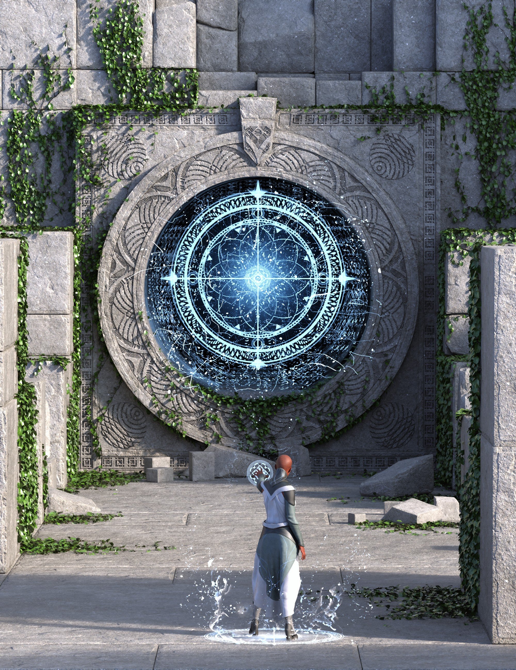 Ancient Sigil Portal Builder by: Lantios, 3D Models by Daz 3D