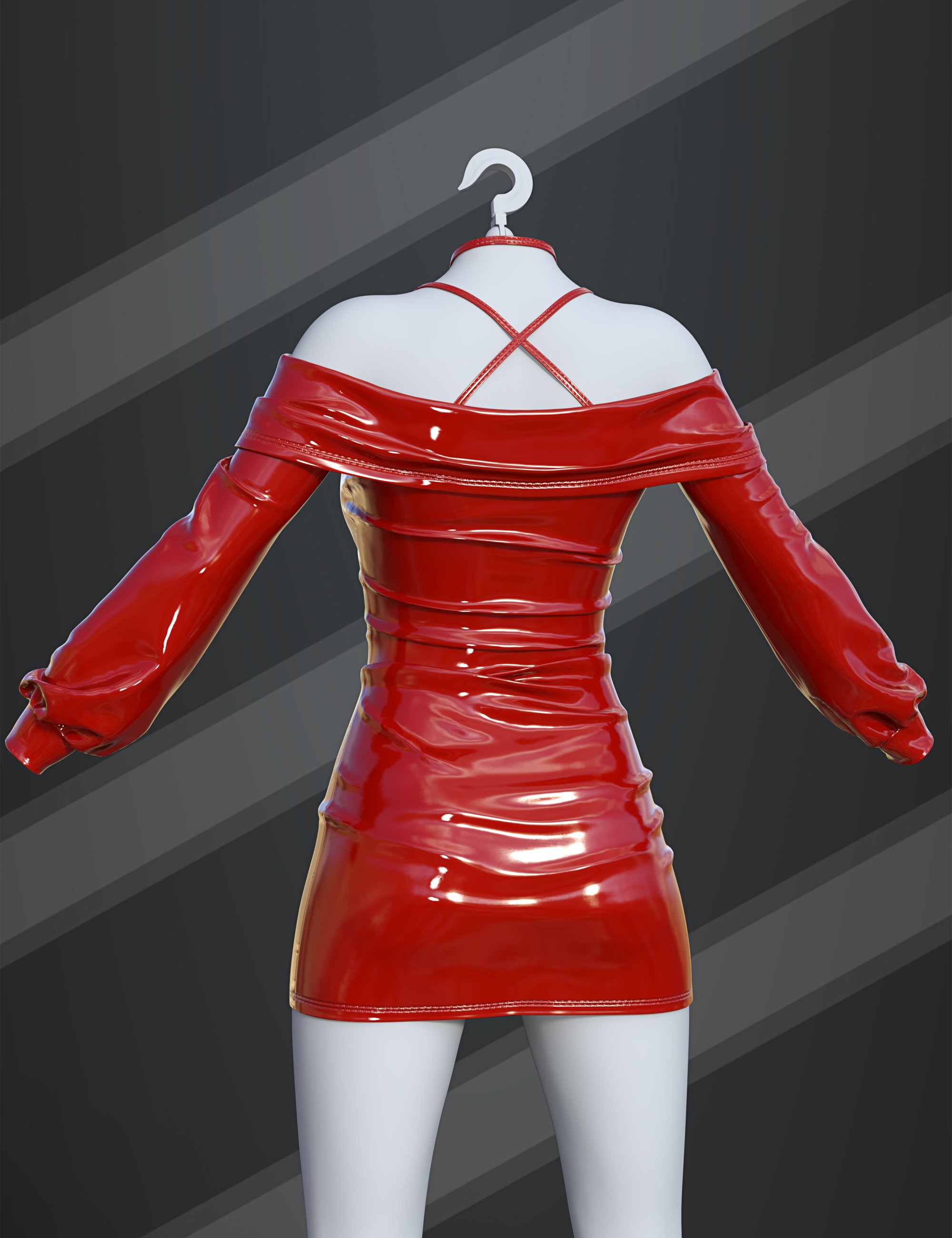 dForce SU Sexy Slip Dress for Genesis 9, 8.1, and 8 Female