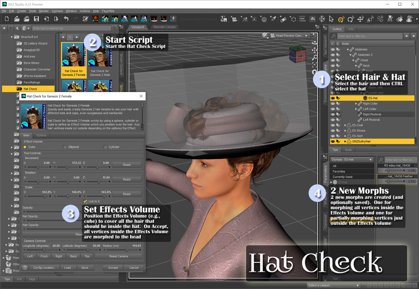 Hat Check for Genesis 2 | Daz 3D