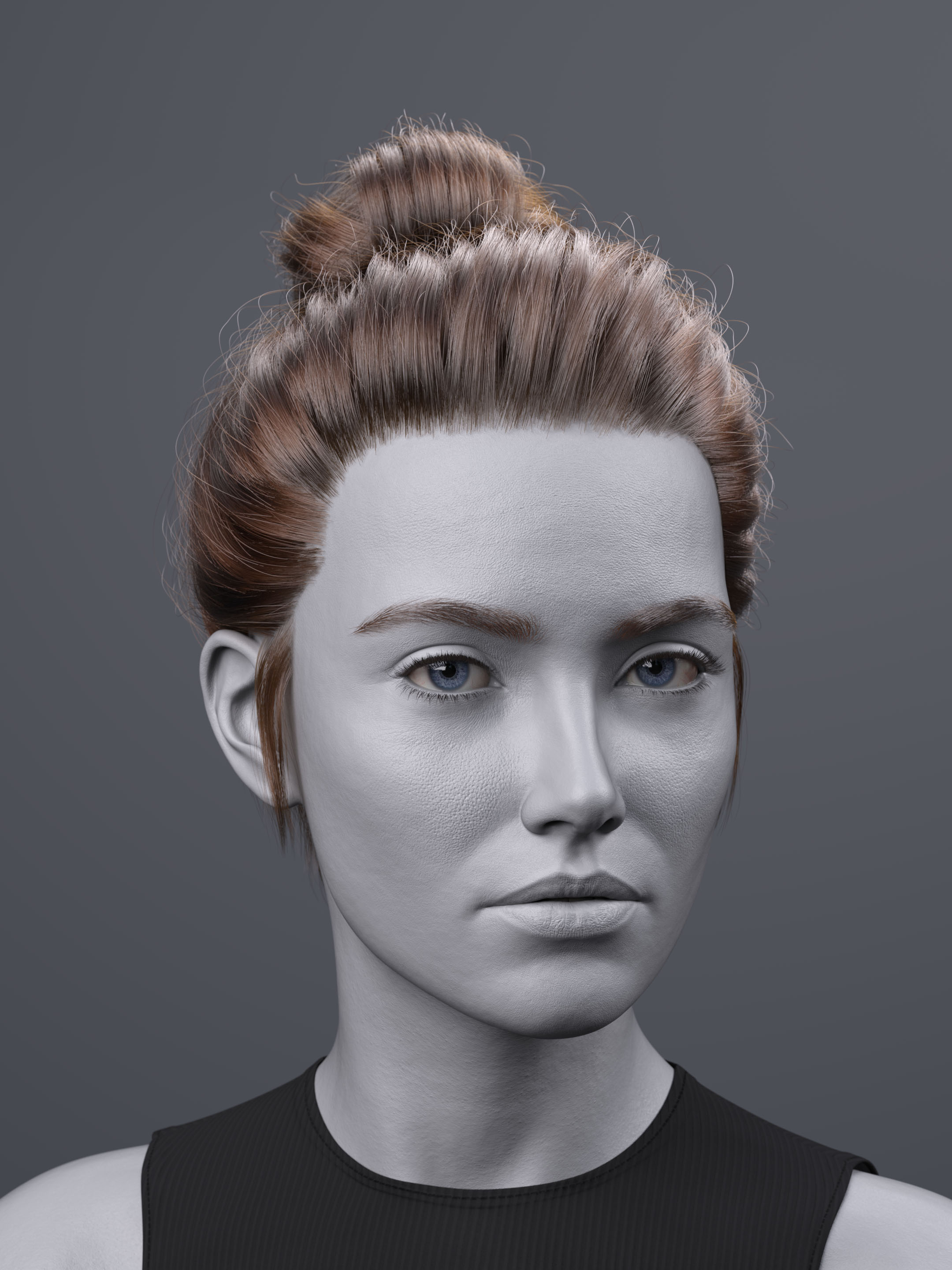 dForce FV Knot Updo Hair for Genesis 9