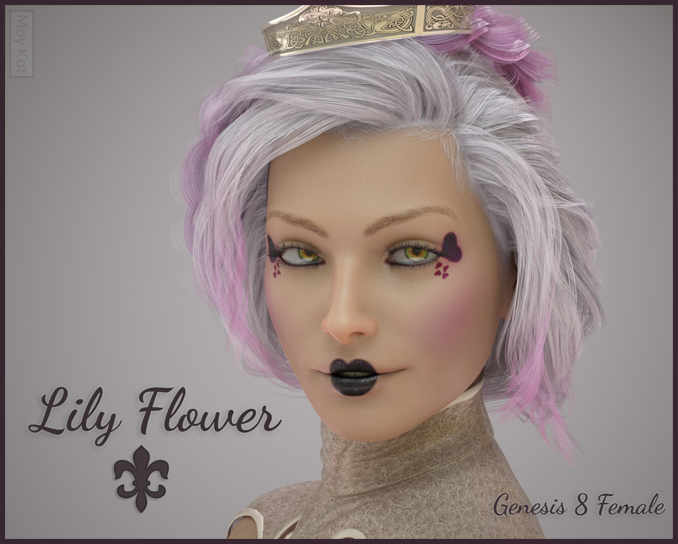 Lily Flower for Genesis 8 Female by: Color Galeria, 3D Models by Daz 3D