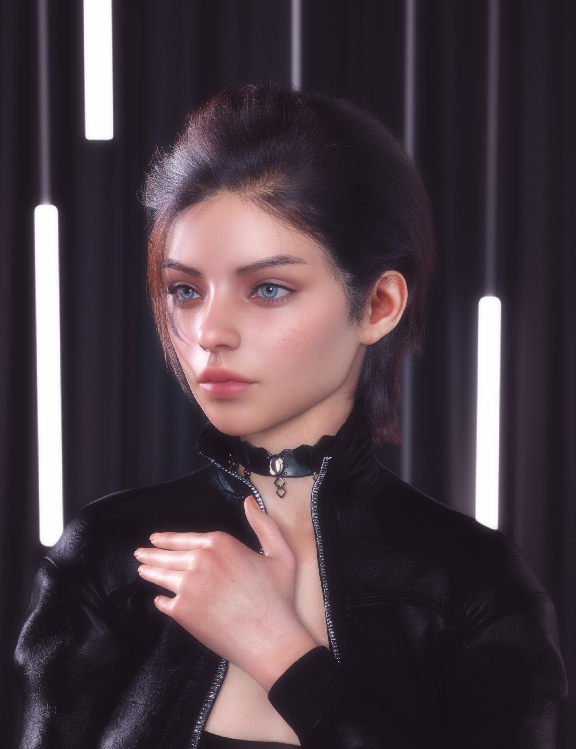 dForce Nirv Short Back Hairstyle for Genesis 9