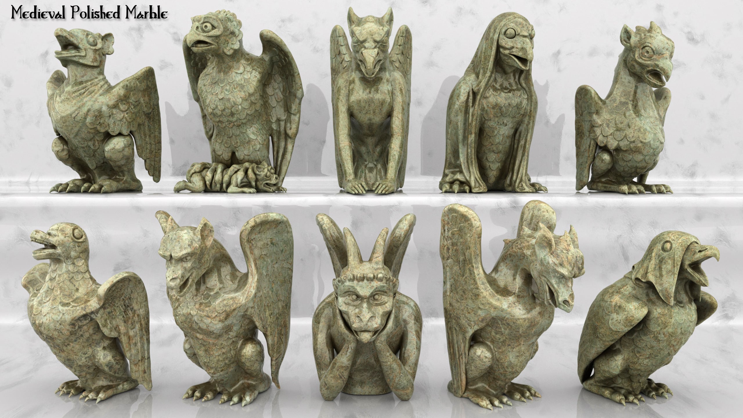 Old Stone for Gargoyles of Notre Dame Set 1 | Daz 3D