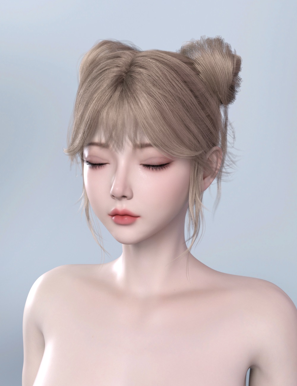 Noki Double Bun Hairstyle for Genesis 9