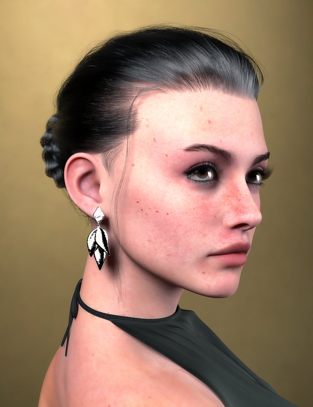 dForce CS Rosemary Hair for Genesis 9 by: ClericSecond-Circle, 3D Models by Daz 3D