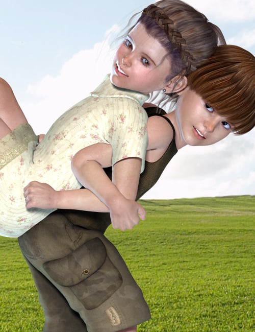 Twins Ethan and Emma by: Virtual_World, 3D Models by Daz 3D