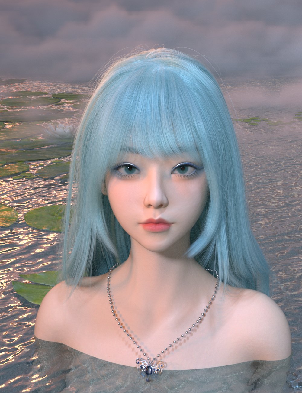 Lala Lin for Genesis 9 Feminine by: Lala-Rabbit, 3D Models by Daz 3D
