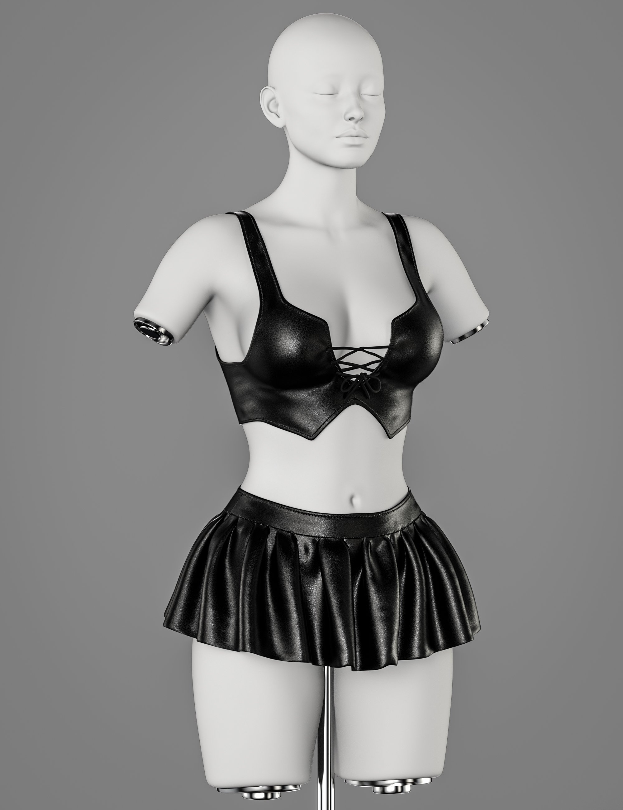 BW Roxie Mini Leather Outfit For Genesis 9