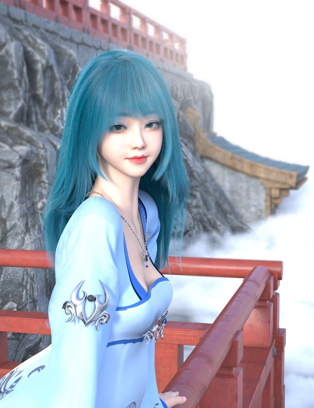 dForce Lala Fantasy Girl Dress for Genesis 9