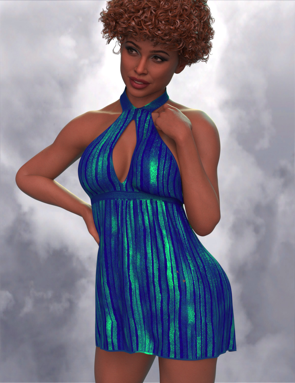 DNA dForce Billi Dress for Genesis 9 by: Donnena, 3D Models by Daz 3D