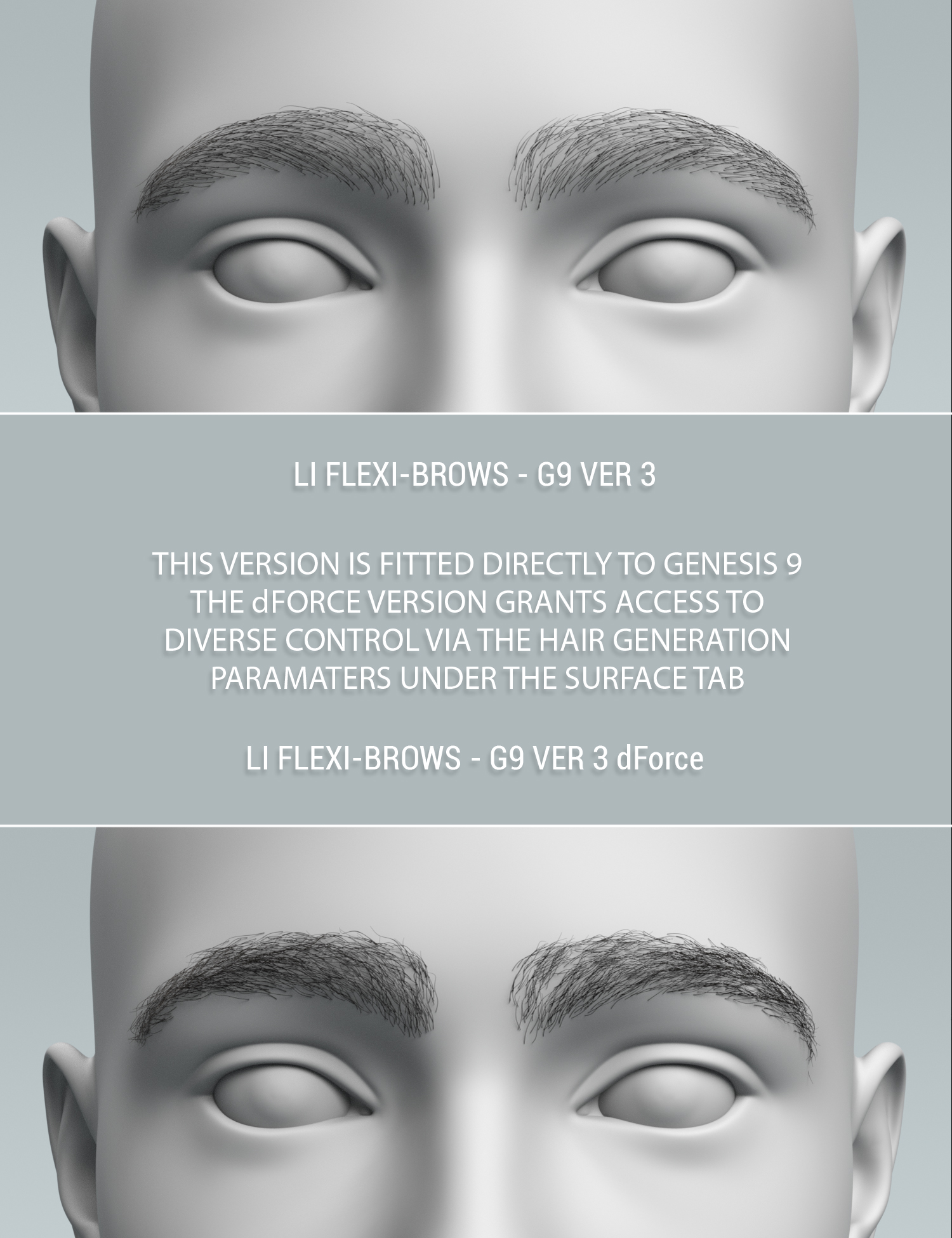 LI Flexi-Brows for Genesis 9 | Daz 3D