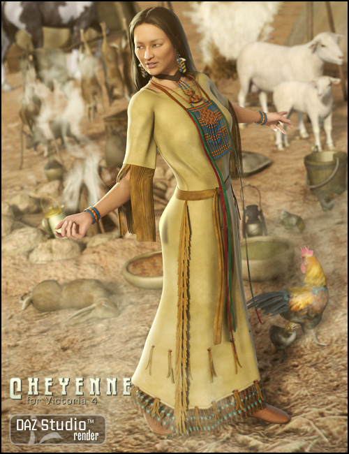 Cheyenne for V4 by: Ravenhair, 3D Models by Daz 3D