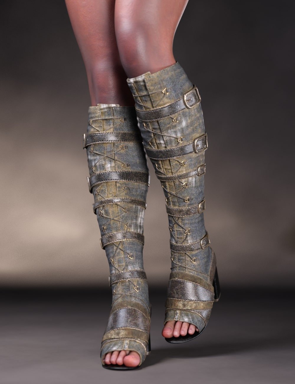 CB Maeriel Boots Denim Texture Expansion by: CynderBlue, 3D Models by Daz 3D
