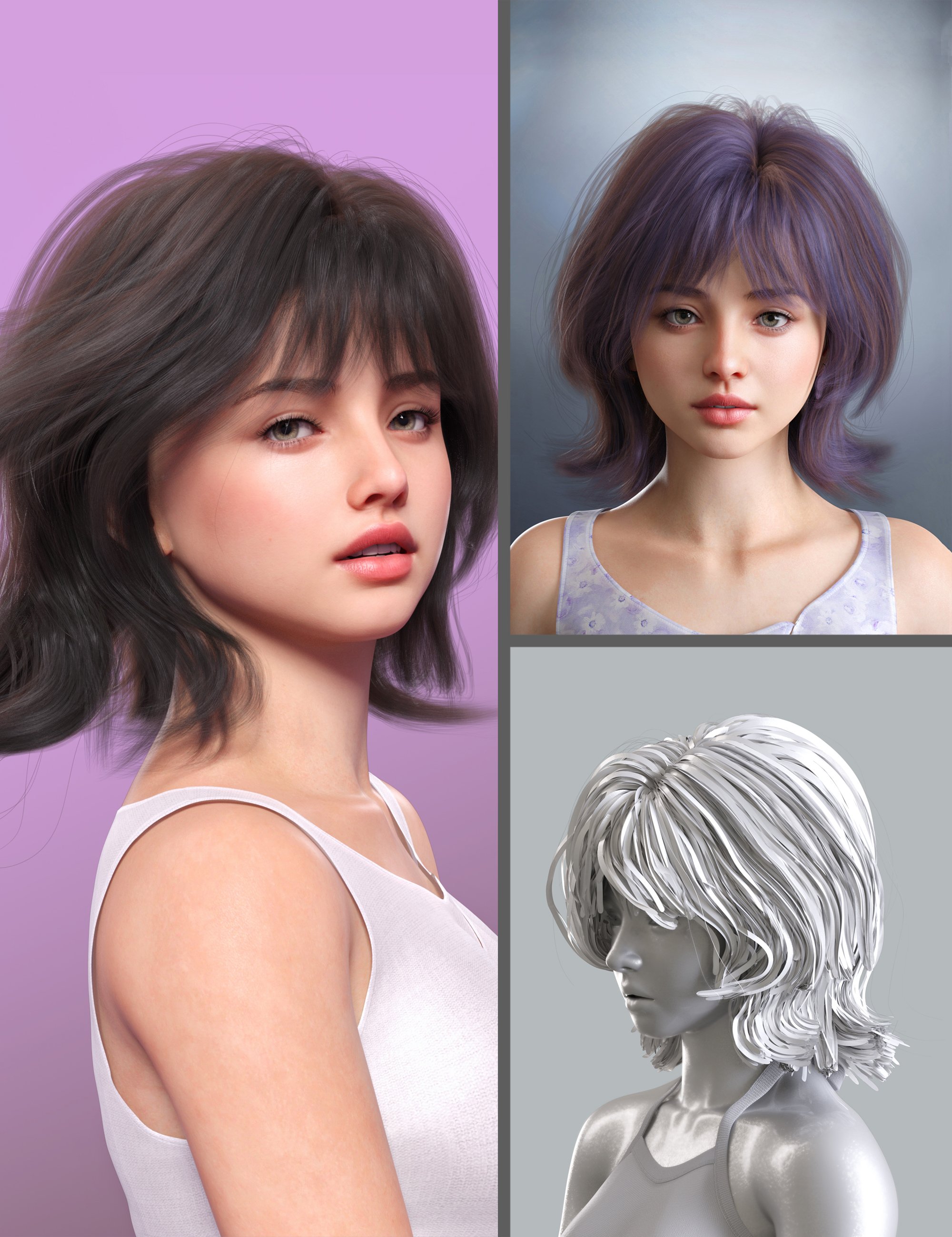 MB Wendee Hair for Genesis 9