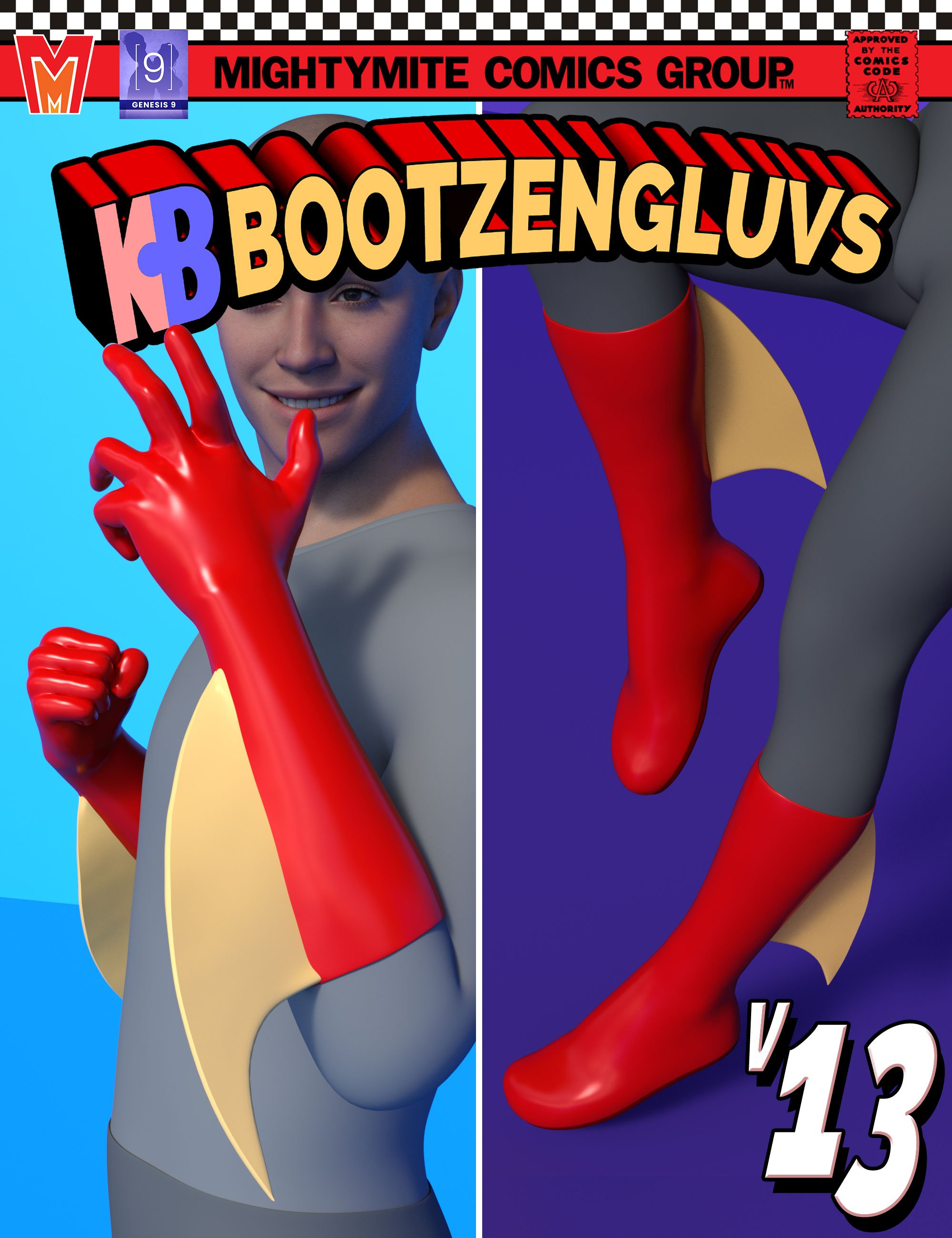 Bootzengluvs v013 MMKB for Genesis 9 by: MightyMite, 3D Models by Daz 3D