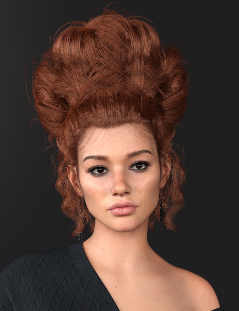 Lesya Hair for Genesis 9 by: SWAM, 3D Models by Daz 3D