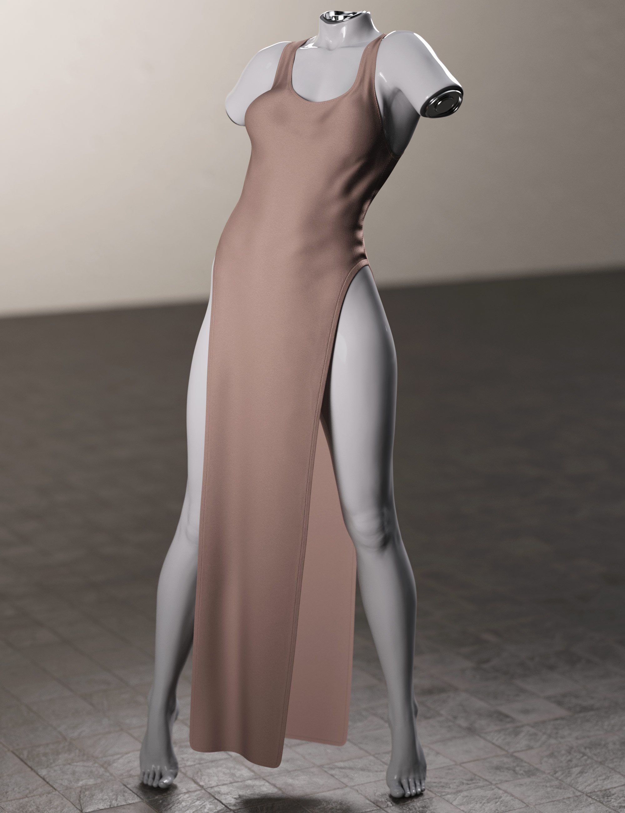 dForce Loin Style Dress for Genesis 9 by: outoftouch, 3D Models by Daz 3D