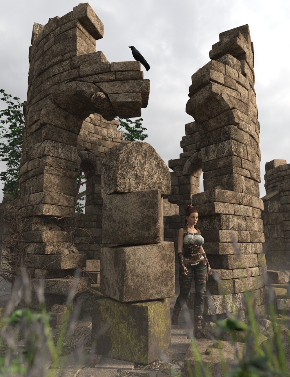 Medieval Ruins 2 by: Enterables, 3D Models by Daz 3D