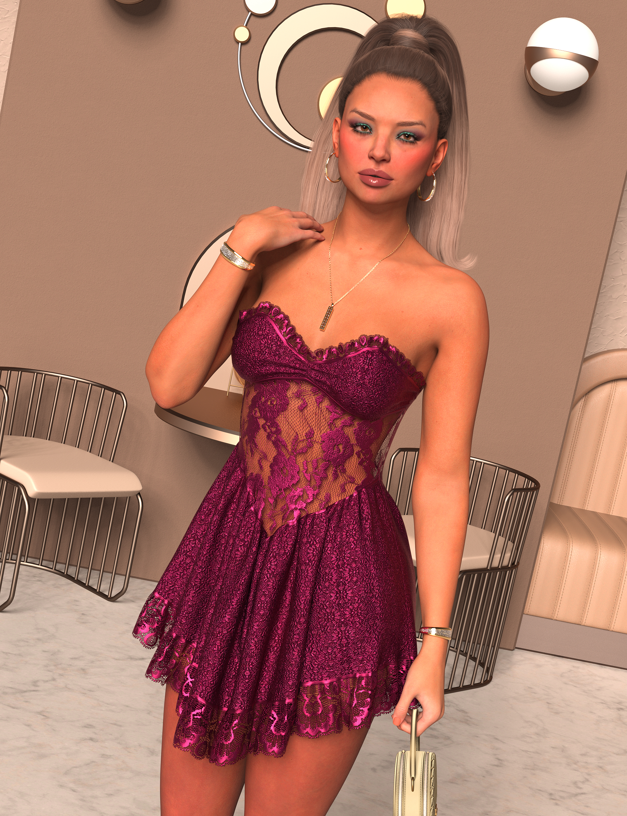VERSUS - A97 dForce Lune Dress Texture Add-On by: Anagord, 3D Models by Daz 3D