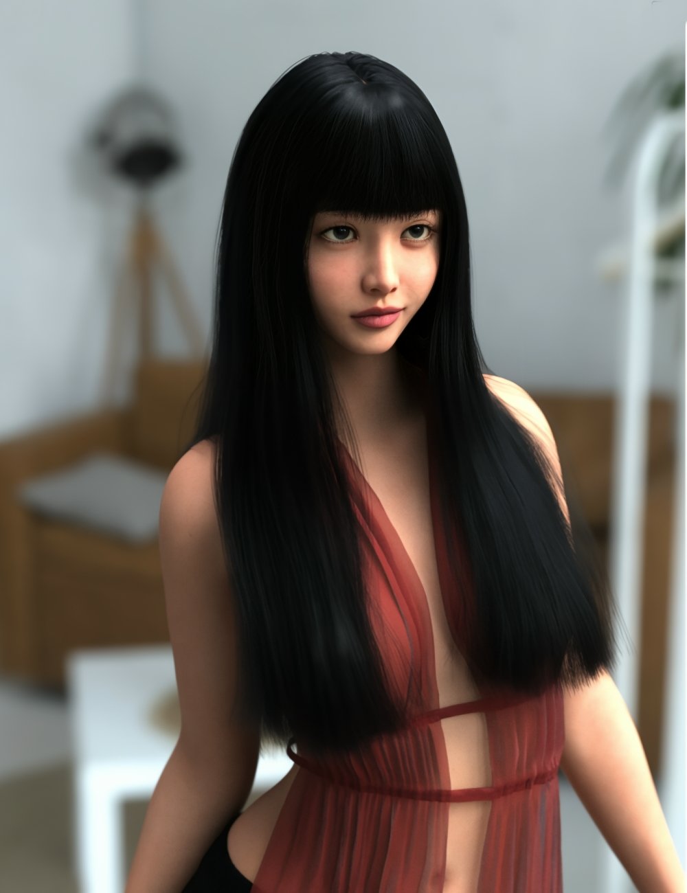dForce Laurelei Lee Hair For Genesis 9 by: Neftis3D, 3D Models by Daz 3D