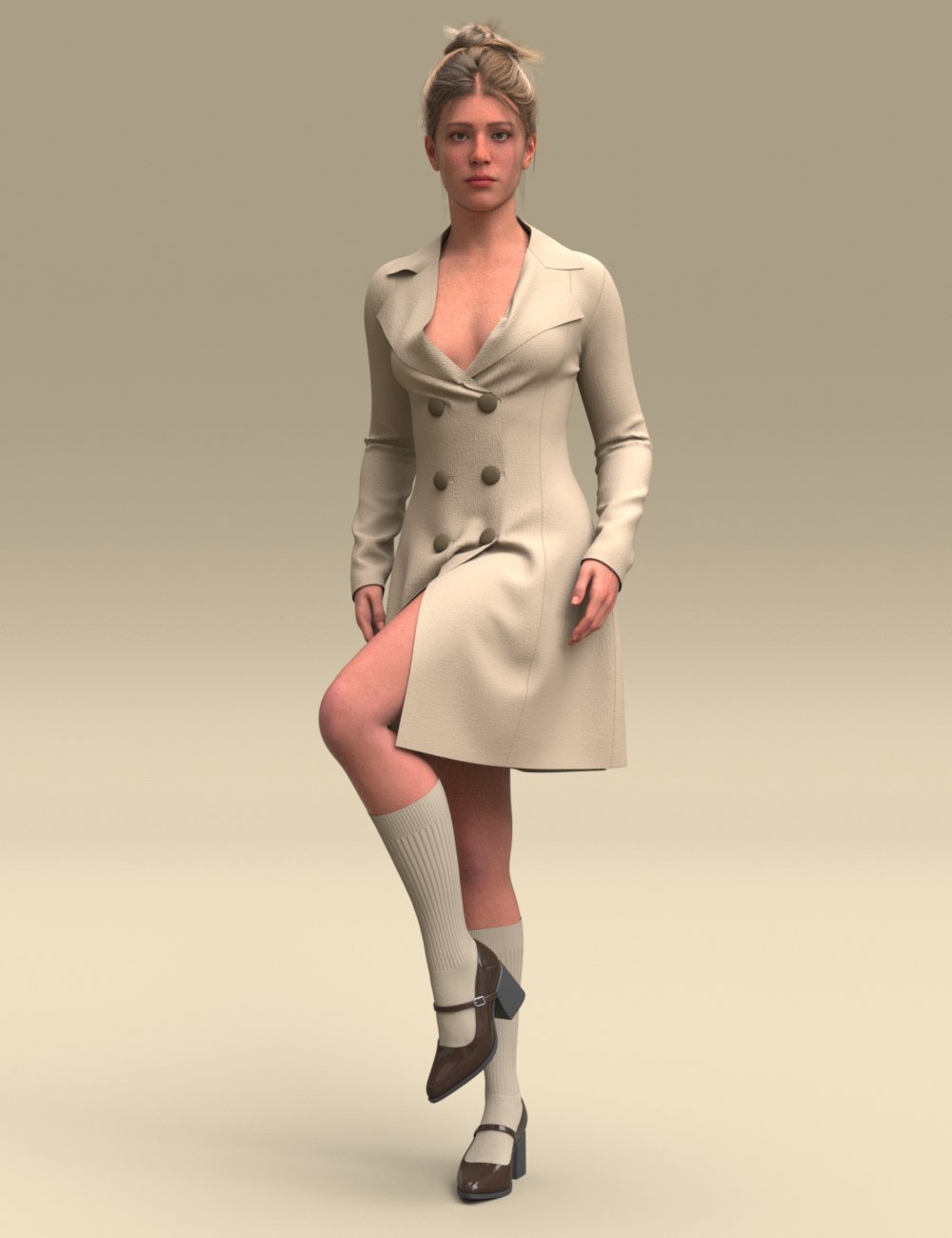 Block Heel Pumps for Genesis 9, 8 and 8.1 Female by: Havanalibere, 3D Models by Daz 3D
