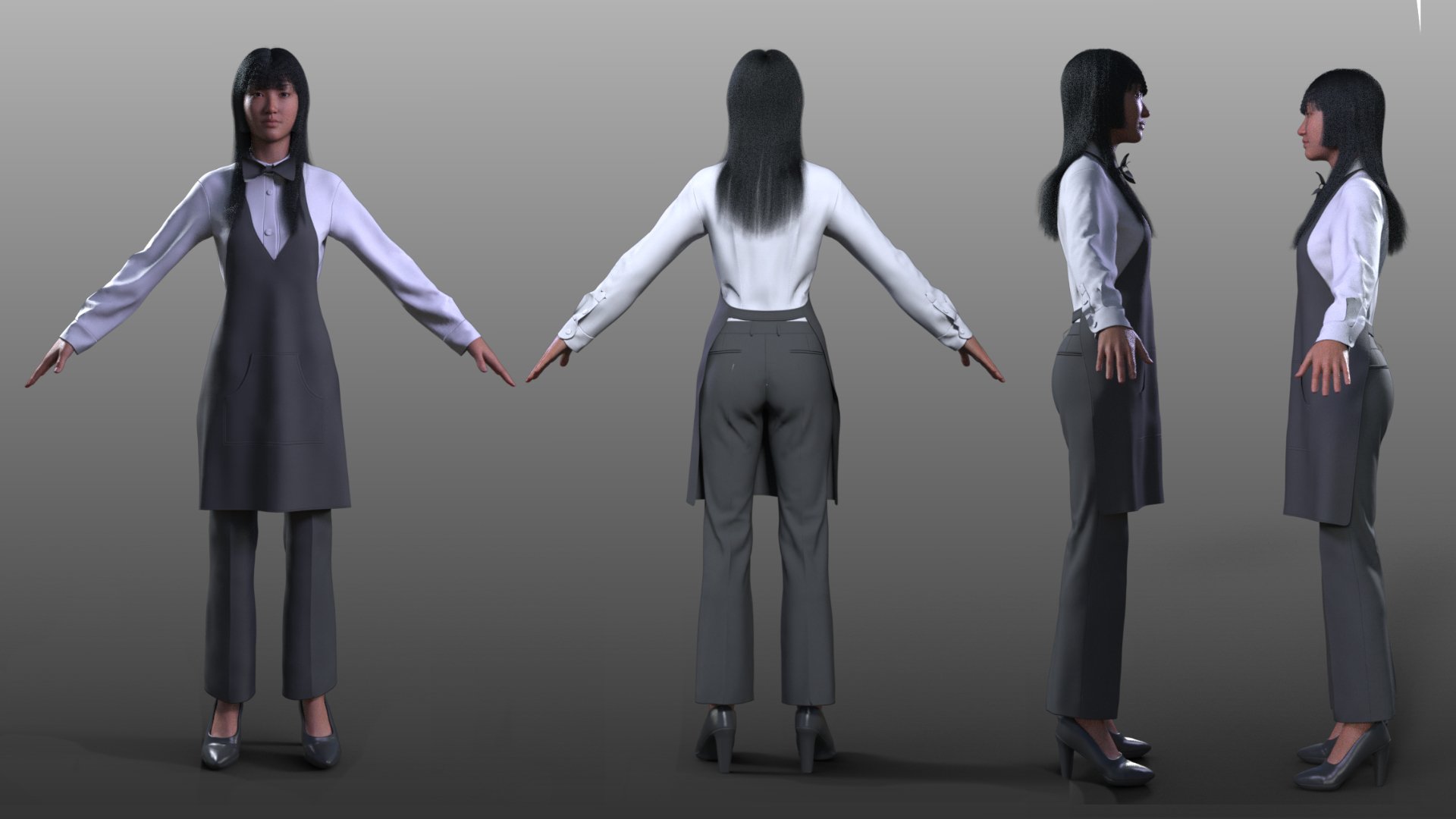 FG Waitress Outfit for Genesis 9