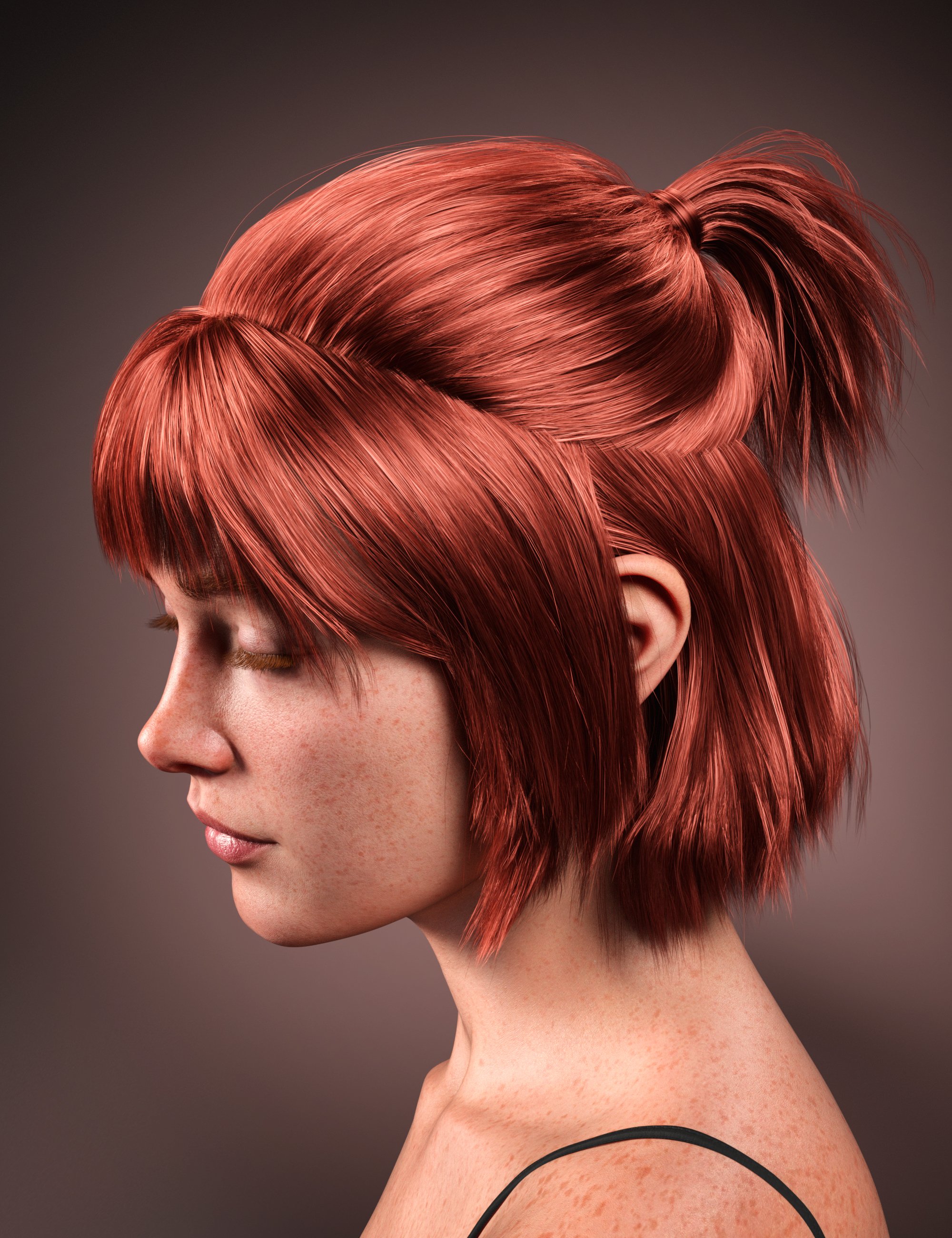 FE Short Ponytail Hair for Genesis 9