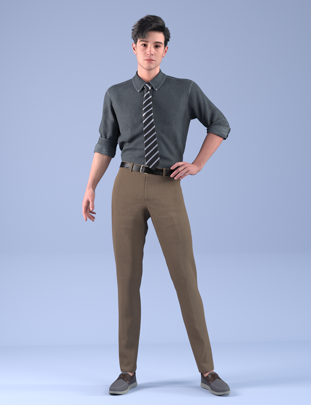 dForce HnC25 Man's Denim Shirt Outfits for Genesis 9