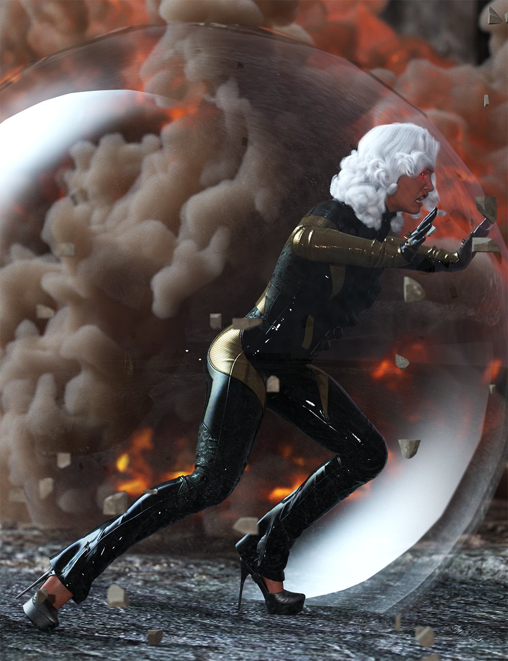Psi Attack Poses for Genesis 9 Base by: Ensary, 3D Models by Daz 3D